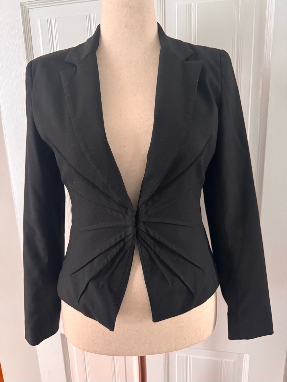 New York & Company Black Twisted Front Blazer Jacket
